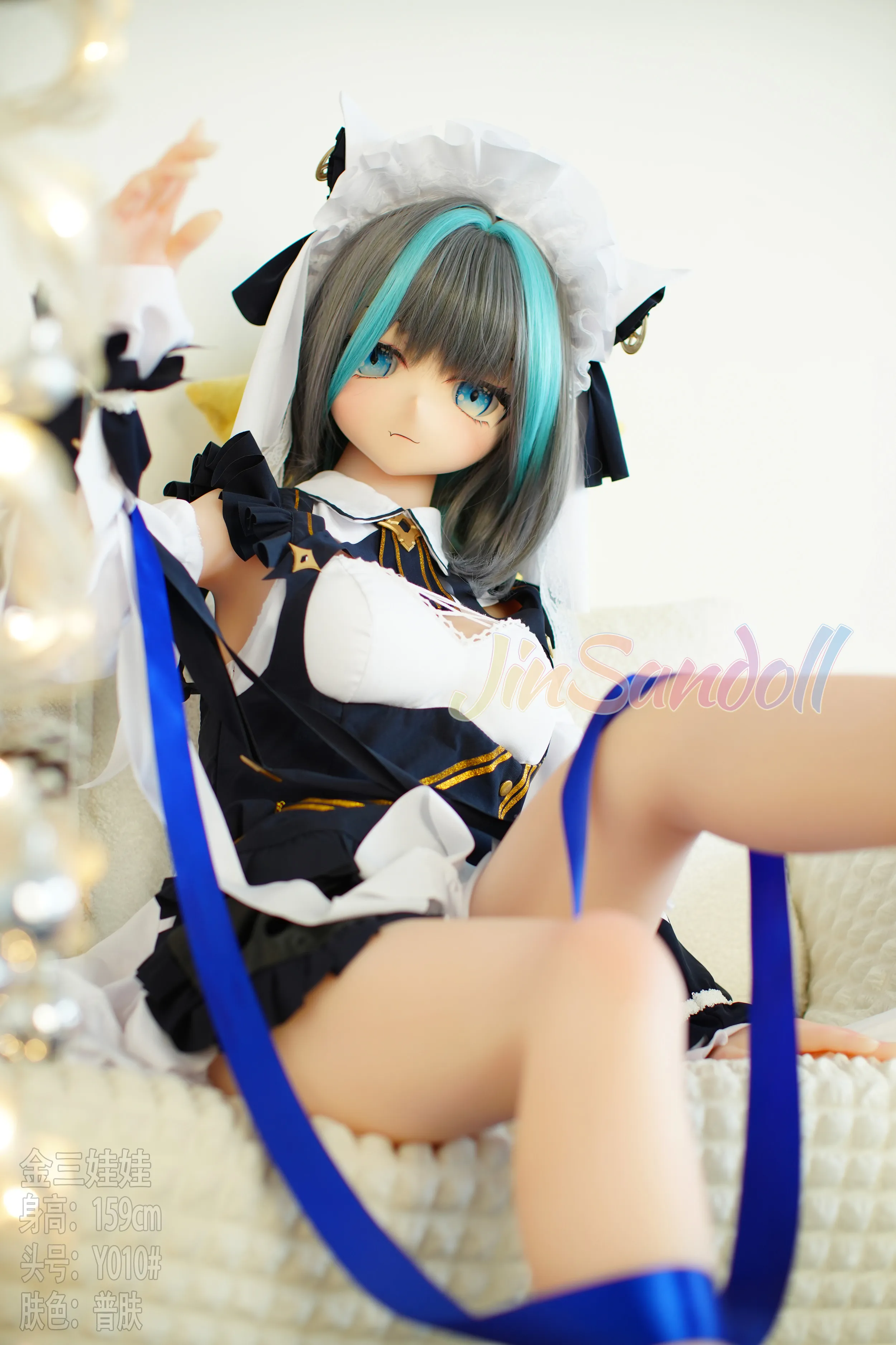 159cm (5ft3) H-Cup Poupée d'amour réaliste style anime Tête en PVC + corps en S-TPE Poupée sexuelle Tête #Y010